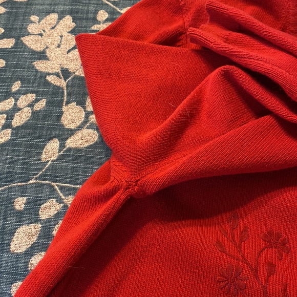 Express Red short length button down sweater - Picture 10 of 10